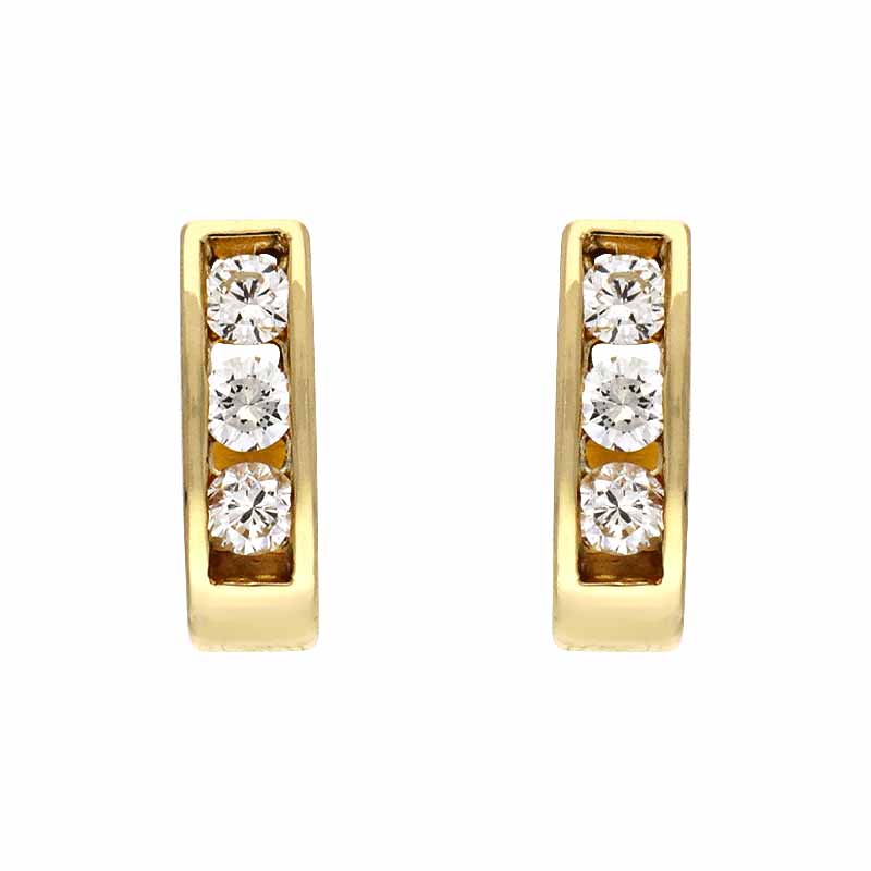 Brillant-Ohrstecker Gelbgold