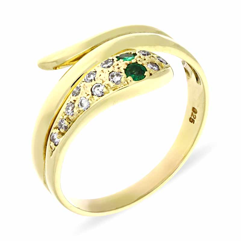 Edelstein-Ring Gelbgold