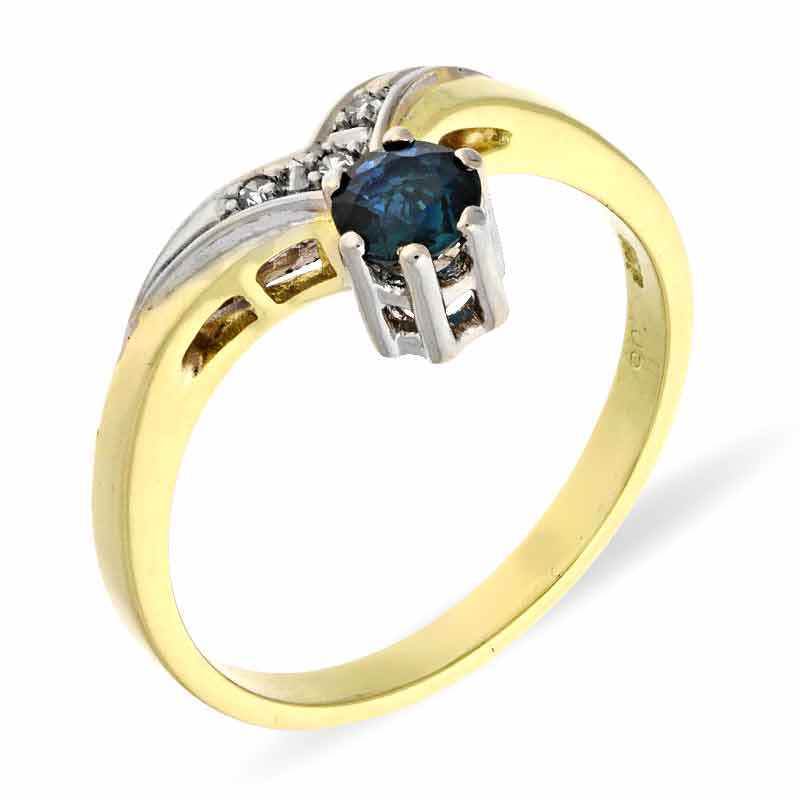 Saphir-Ring Bicolor