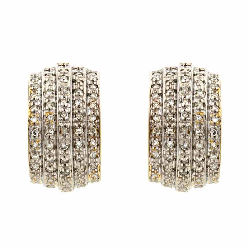 Brillant-Ohrstecker Bicolor