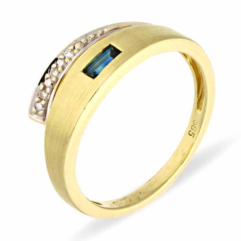 Saphir-Ring Bicolor