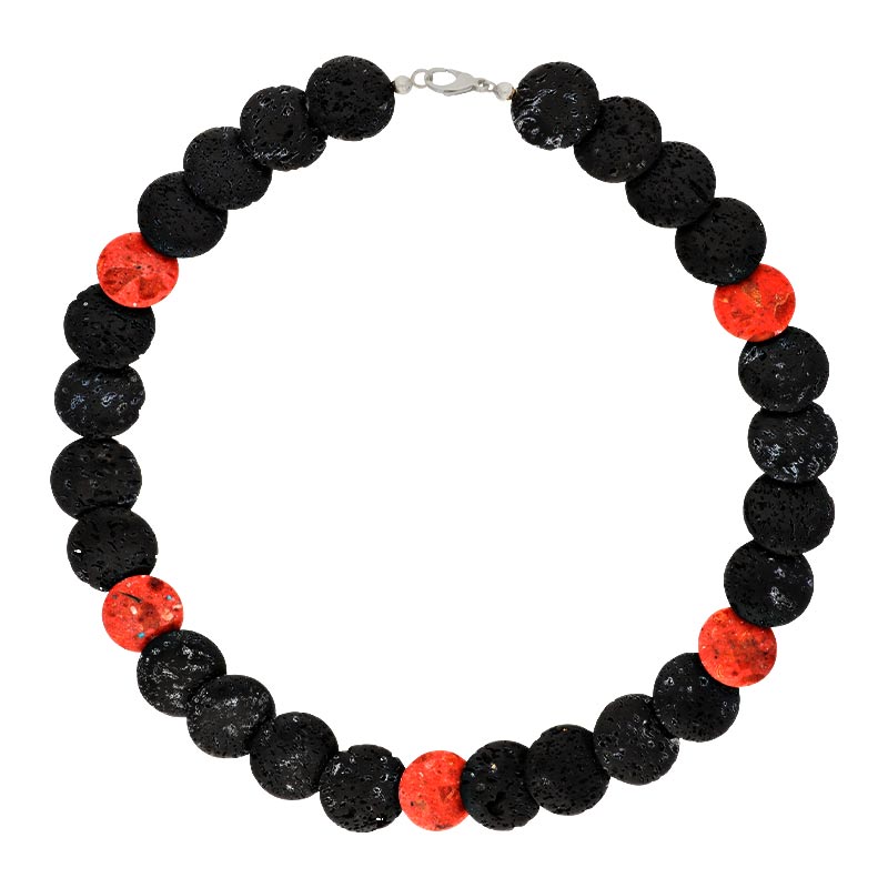 Stein-Halsschmuck Silber