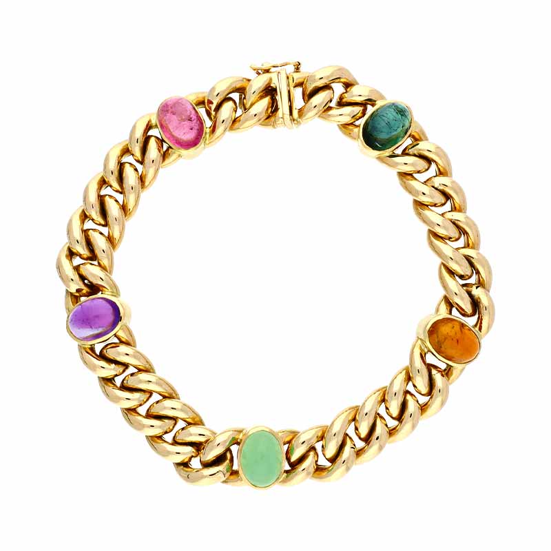 Edelstein-Armband Gelbgold