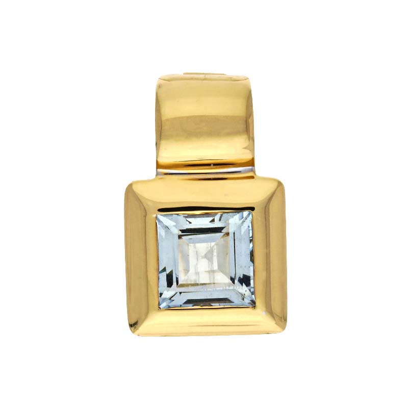 Aquamarin-Anhänger Gelbgold