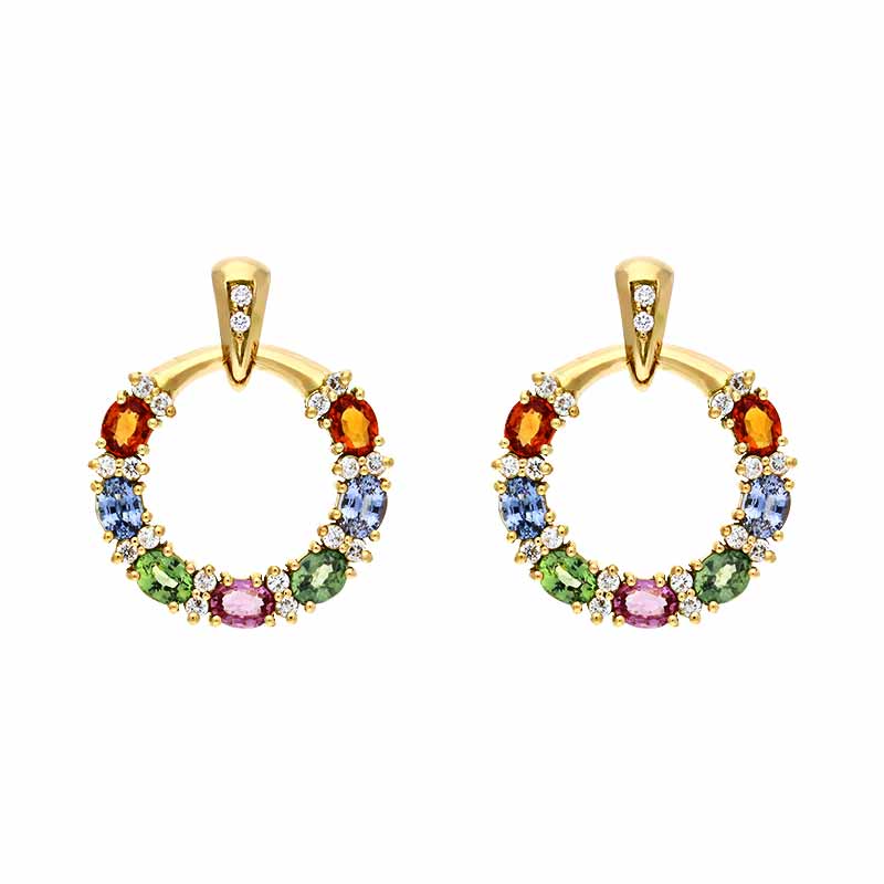 Lunatica Saphir-Ohrstecker Gelbgold