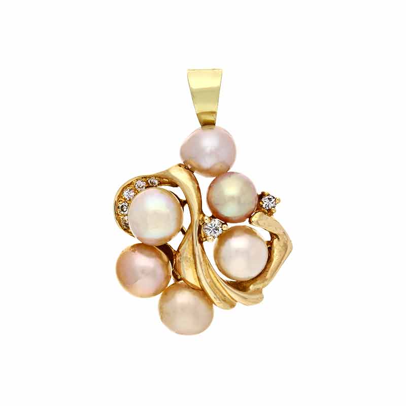 Perl-Anhänger Gelbgold