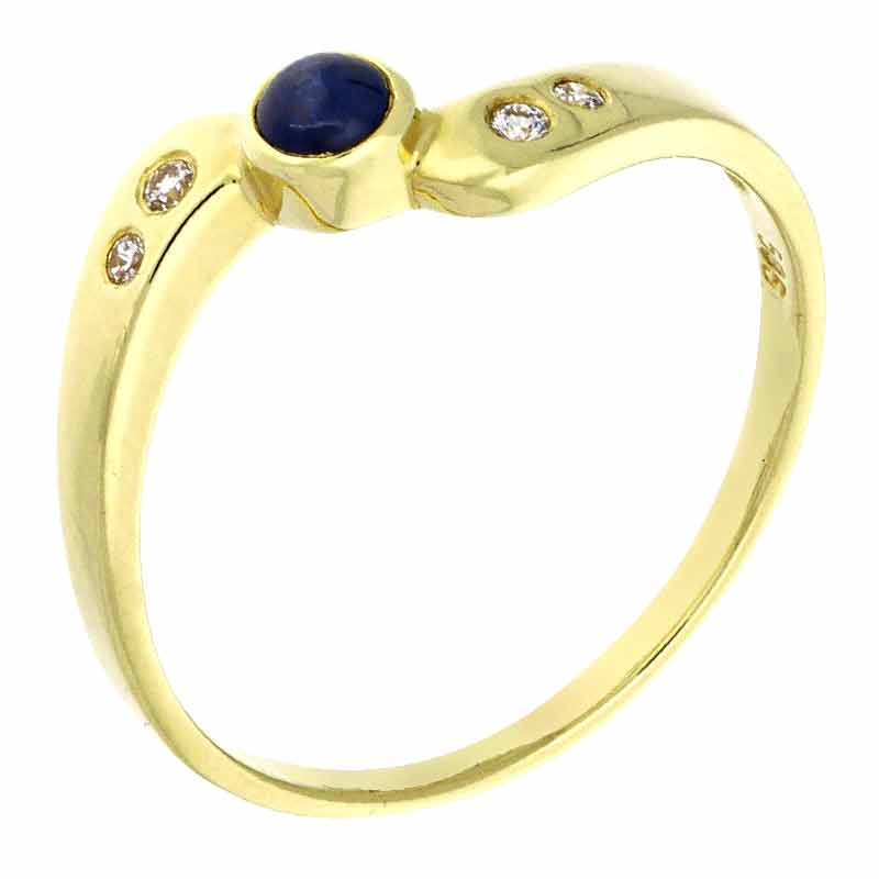 Saphir-Ring Gelbgold