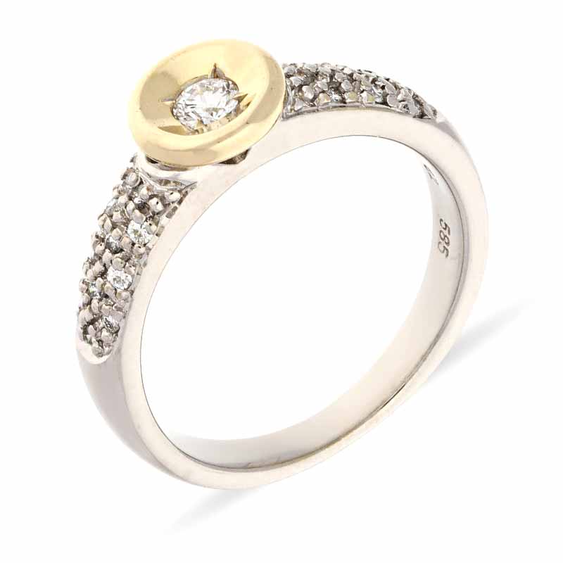 Brillant-Ring Bicolor