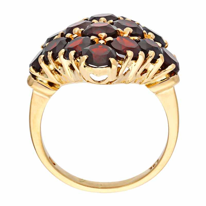 Granat-Ring Gelbgold