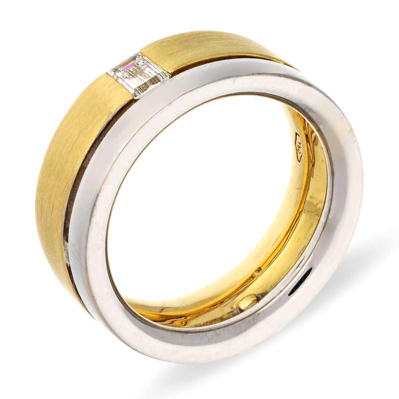 Diamant-Ring Bicolor