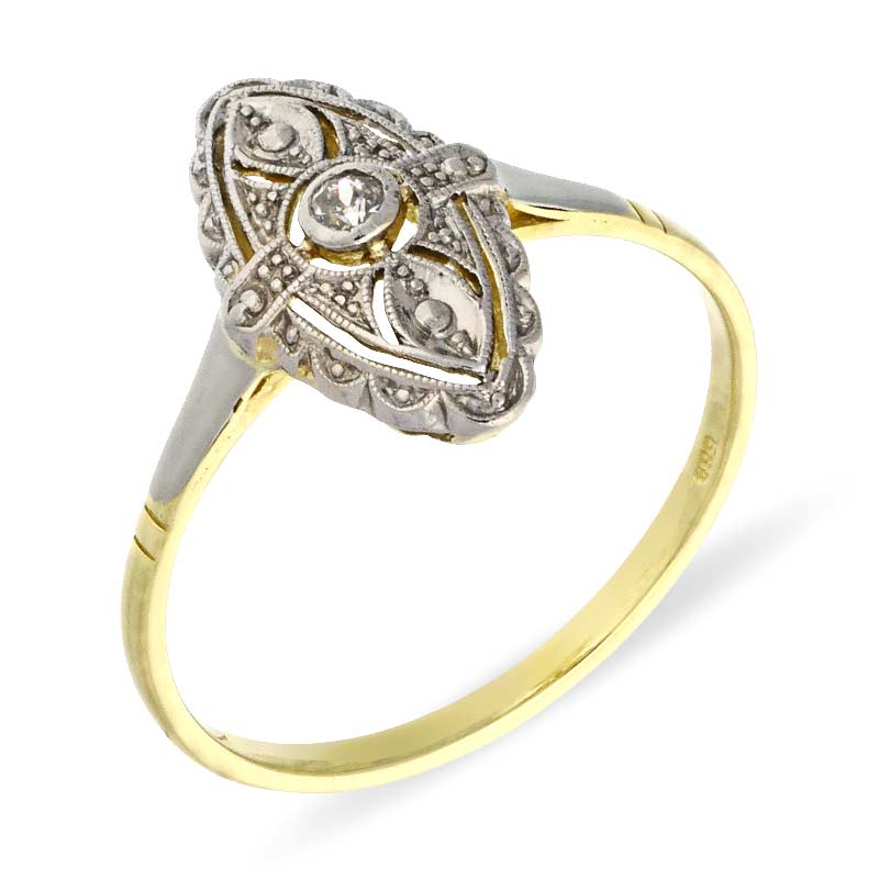 Diamant-Ring Bicolor