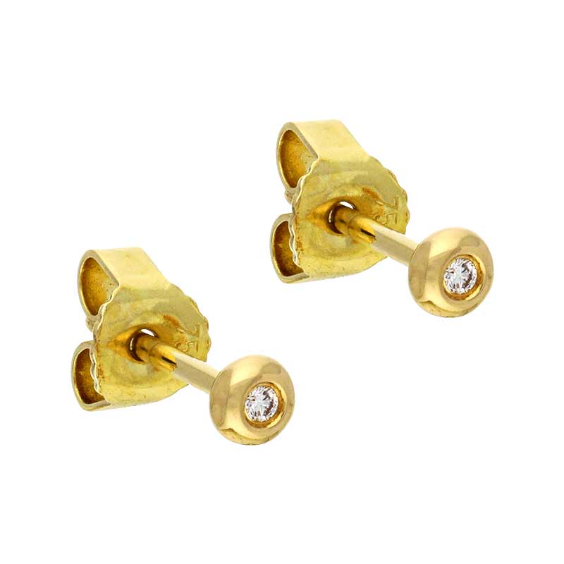 Brillant-Ohrstecker Gelbgold