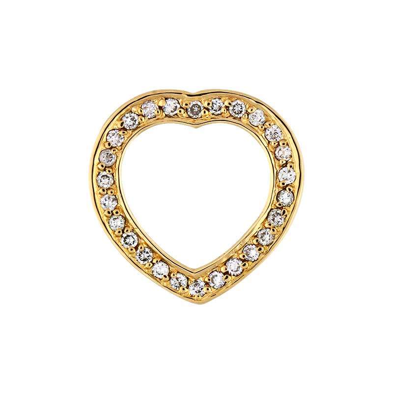 Brillant-Anhänger 'Herz' Gelbgold