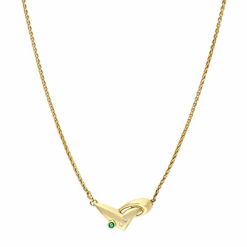 Smaragd-Collier Gelbgold