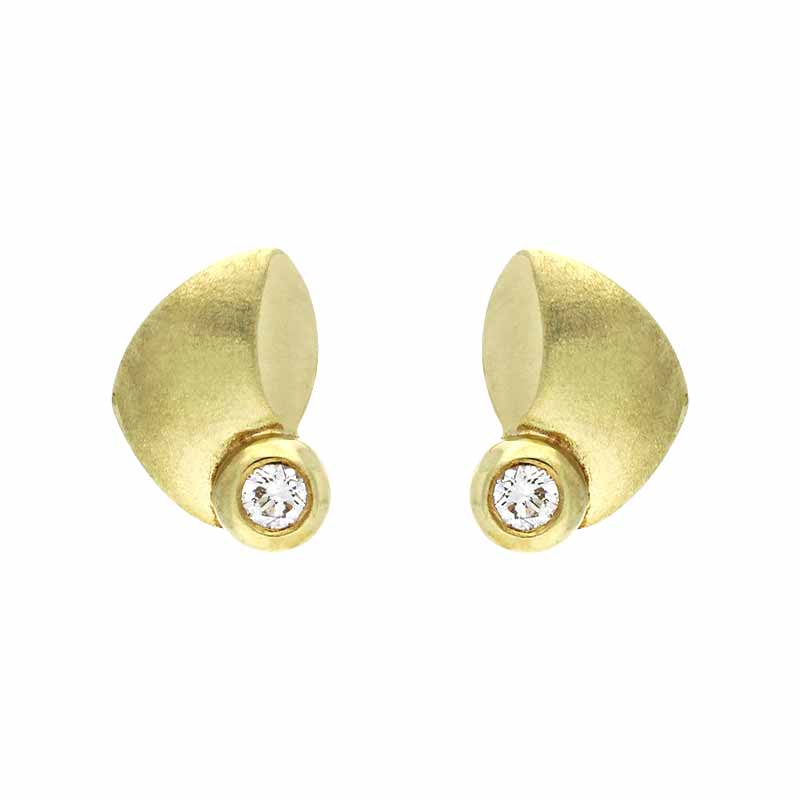 Brillant-Ohrstecker Gelbgold