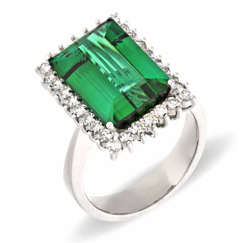 Turmalin-Ring Weißgold