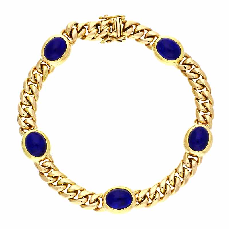 Lapislazuli-Armband Gelbgold