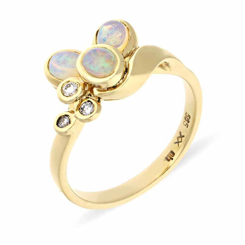Opal-Ring Gelbgold