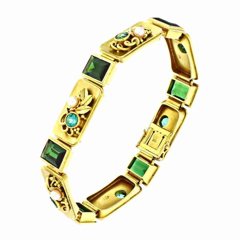 Turmalin-Armband Gelbgold