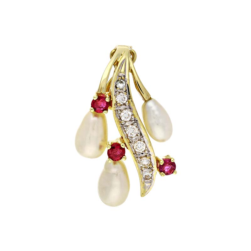 Perl-Anhänger Gelbgold