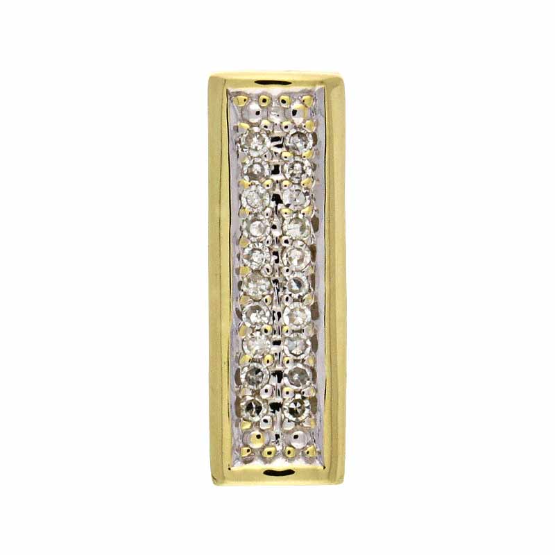 Diamant-Anhänger Gelbgold teil-rhodiniert