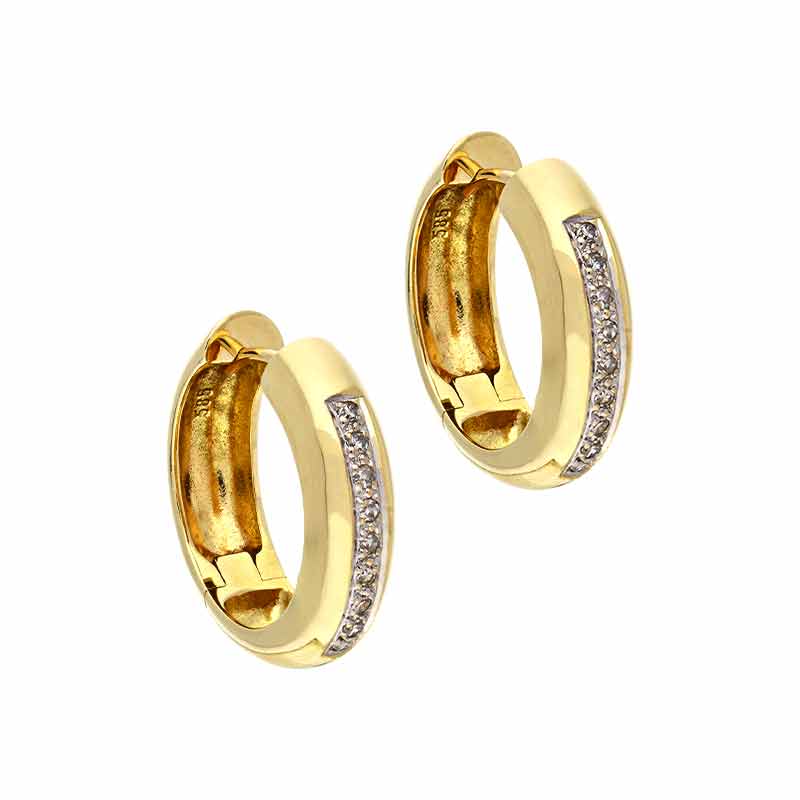 Diamant-Creolen Gelbgold