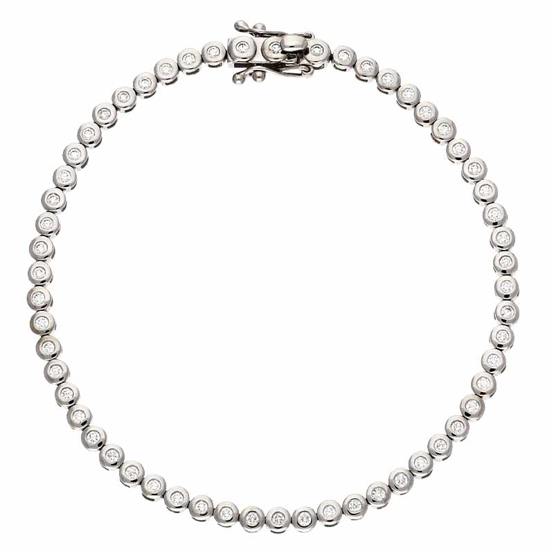 Brillant-Tennisarmband Weißgold