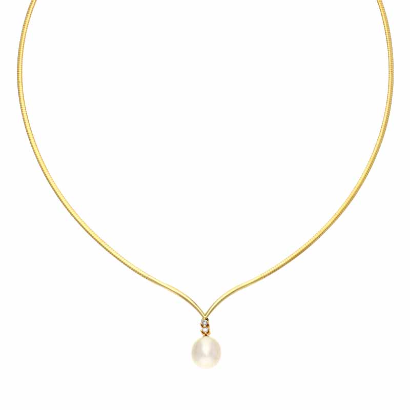 Perl-Collier Gelbgold