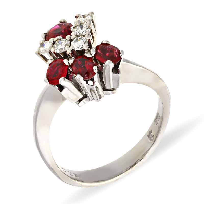 Rubin-Ring Weißgold