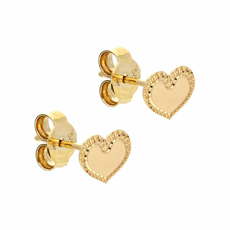 Ohrstecker 'Herz' Gelbgold