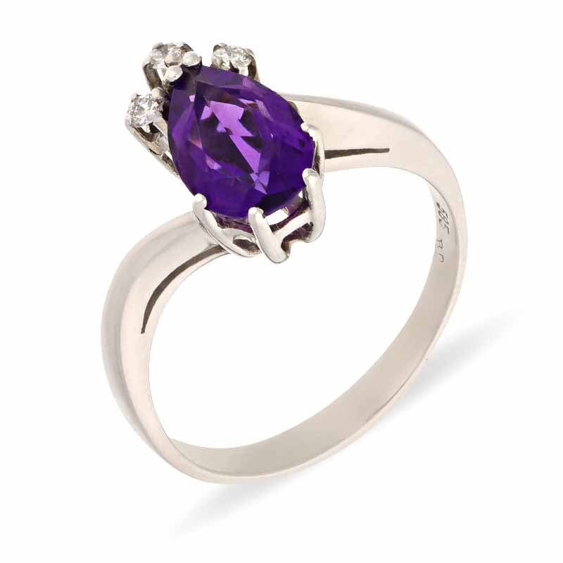 Amethyst-Ring Weißgold