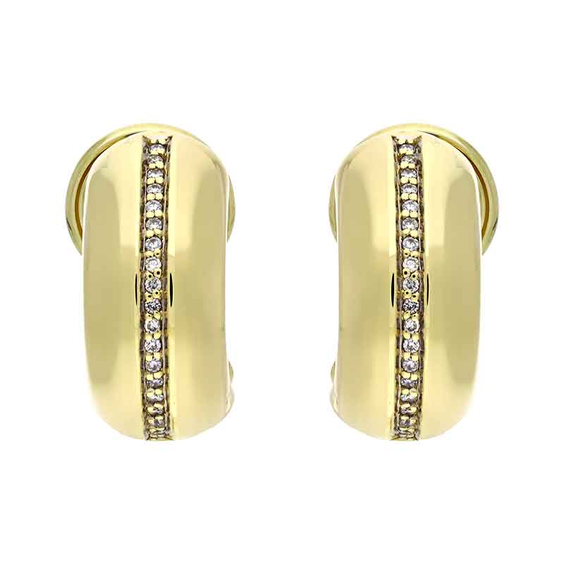 Diamant-Clip-Ohrstecker Gelbgold