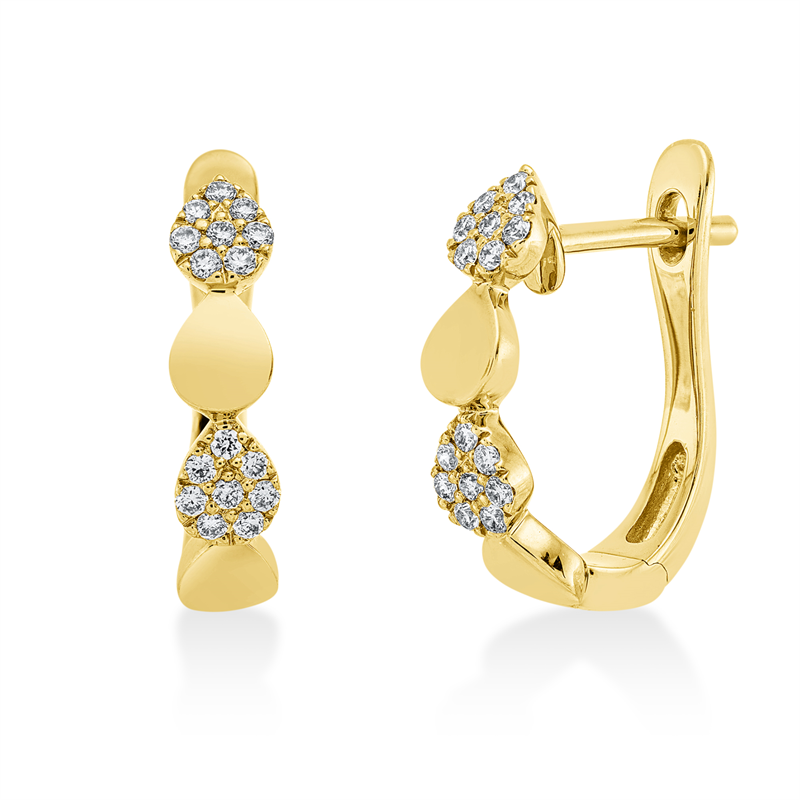 JS Brillant-Ohrstecker Gelbgold