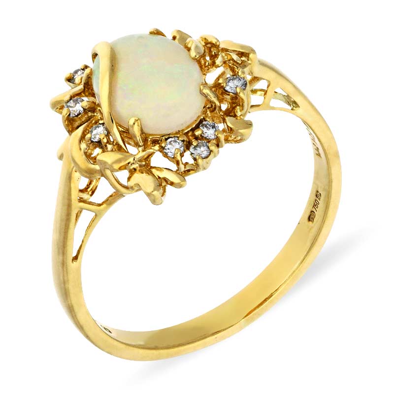 Opal-Ring Gelbgold