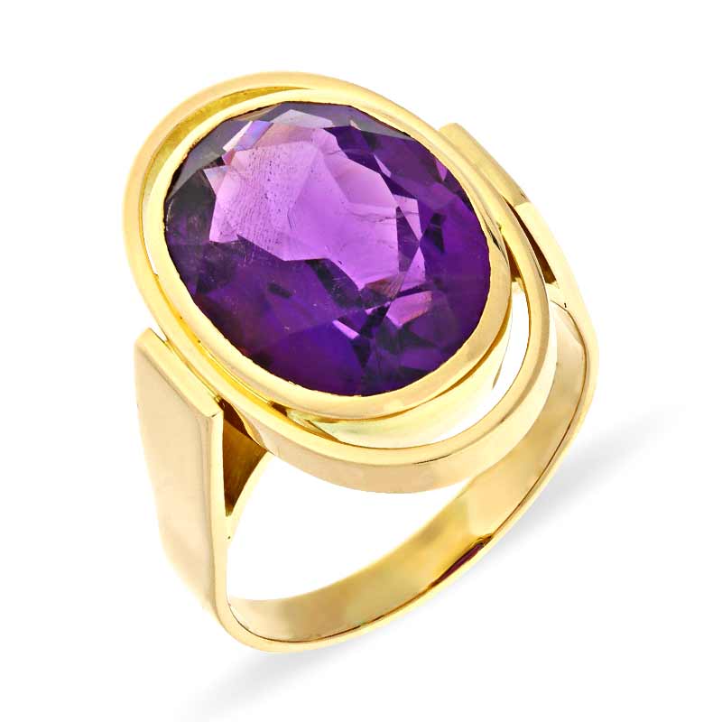 Amethyst-Ring Gelbgold
