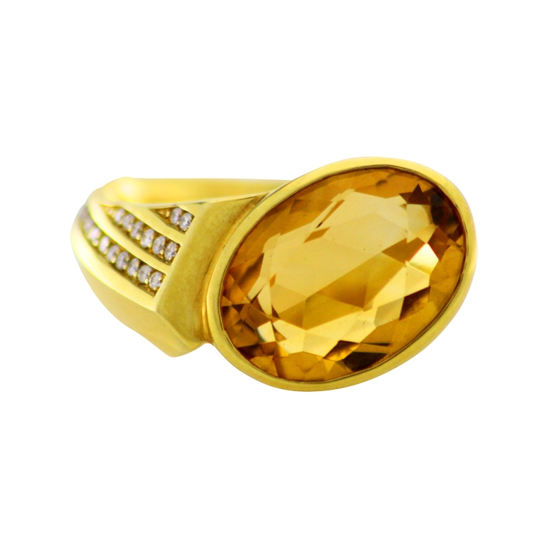 Citrinring Gelbgold