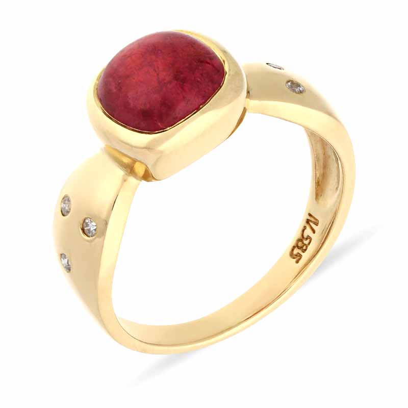 Turmalin-Ring Gelbgold