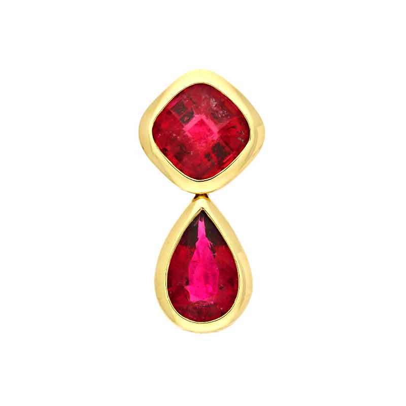 Turmalin-Anhänger Gelbgold