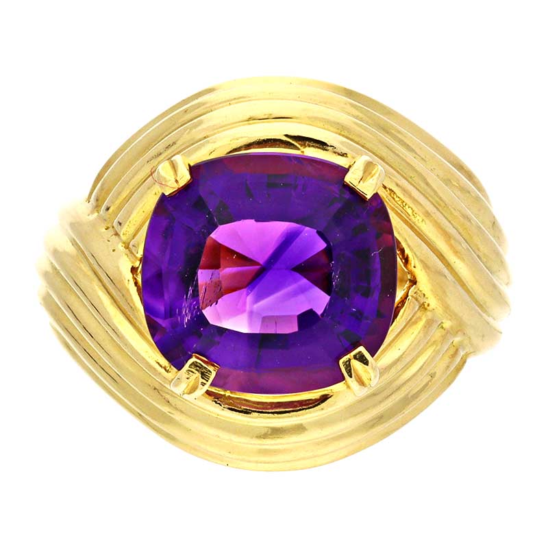 Amethyst Ring Gelbgold