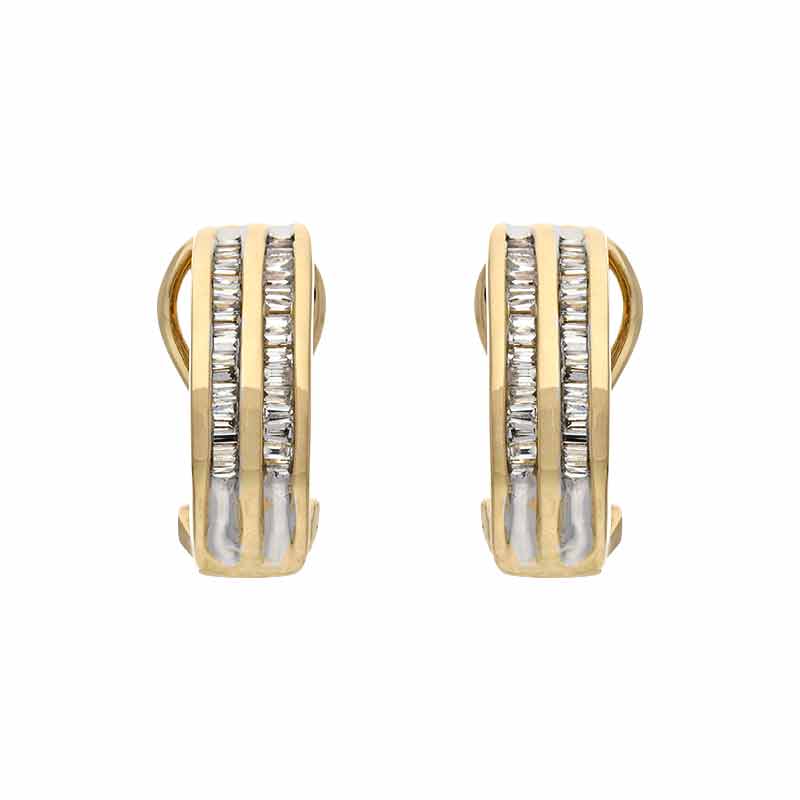 Diamant-Clip-Ohrstecker Gelbgold