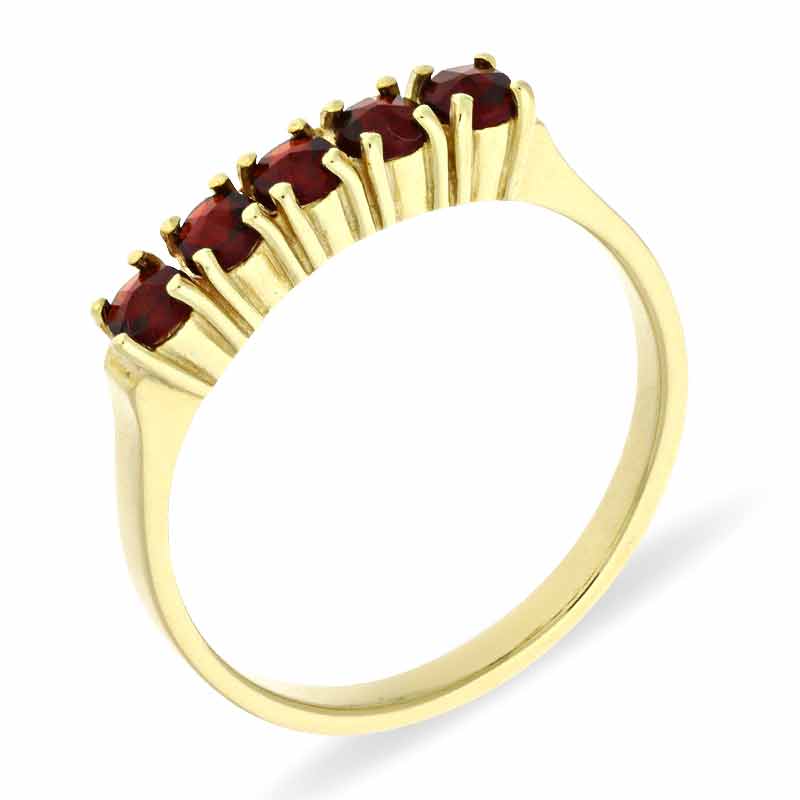 Granat-Ring Gelbgold