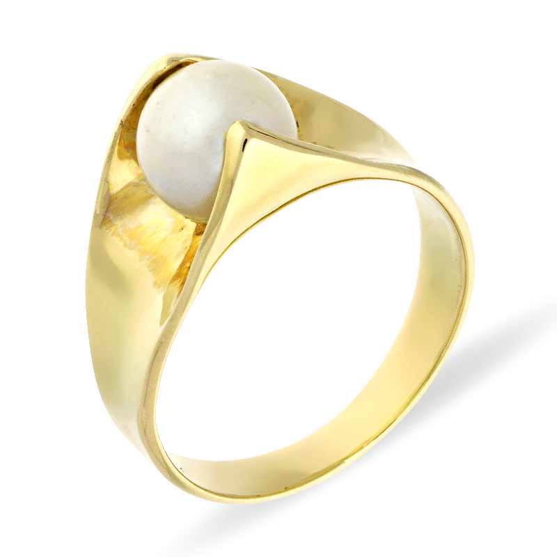 Perl-Ring Gelbgold