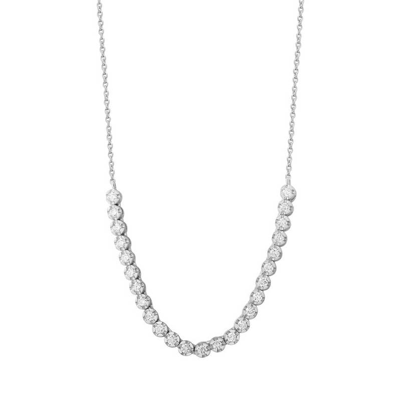 XENOX Zirkonia-Halskette Silber