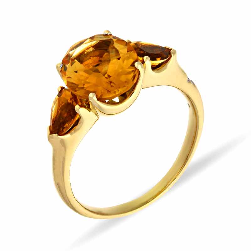 Citrin-Ring Gelbgold