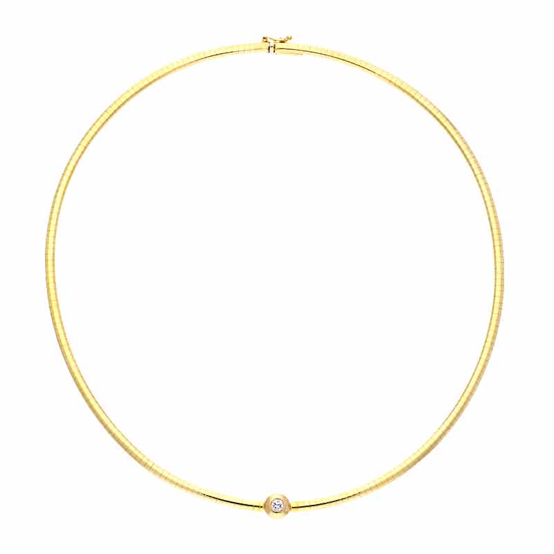 Brillant-Halsreif Gelbgold