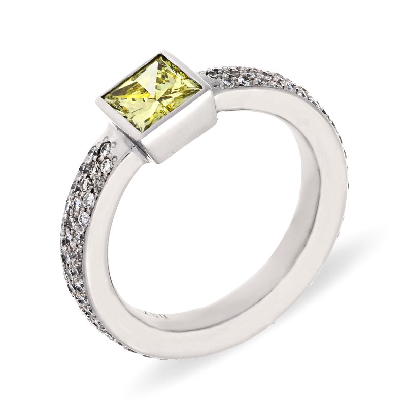 Hochwertiger Diamantring 750er Weißgold