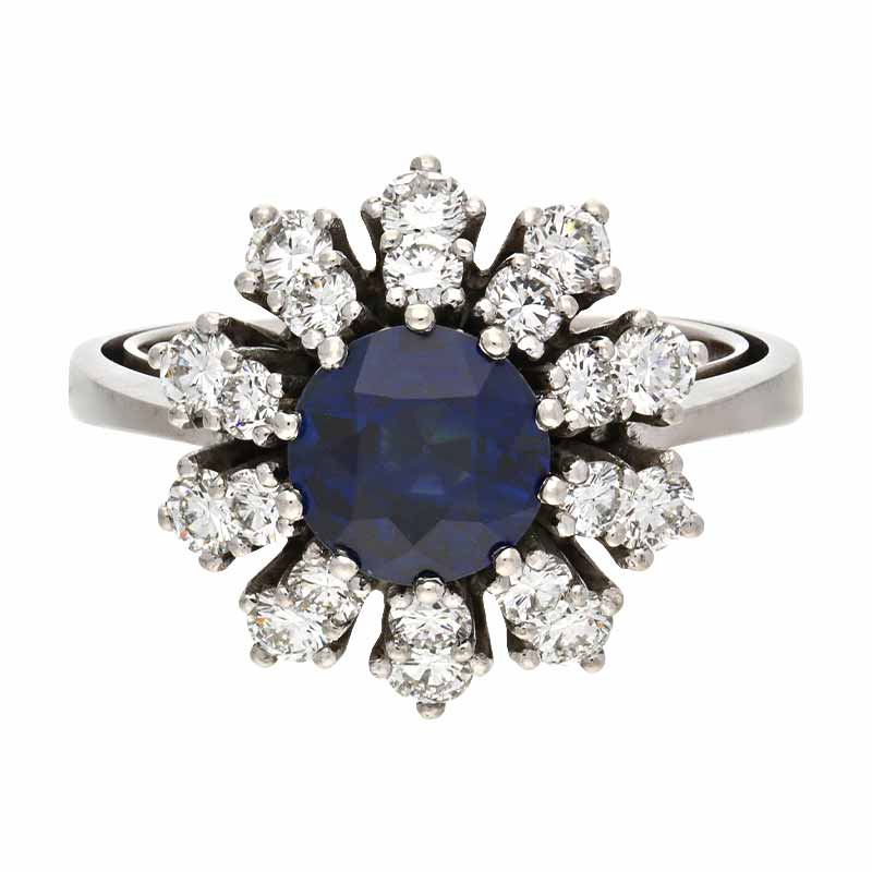Saphir-Ring Weißgold