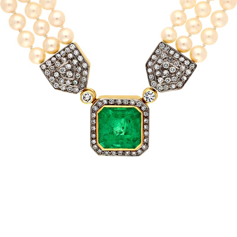 Smaragd-Collier Bicolor