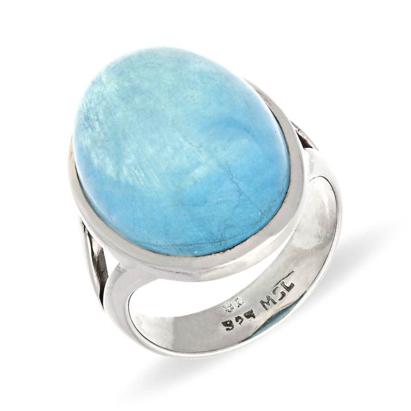 Aquamarin-Ring Silber