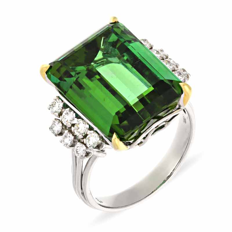 Turmalin-Ring Weißgold